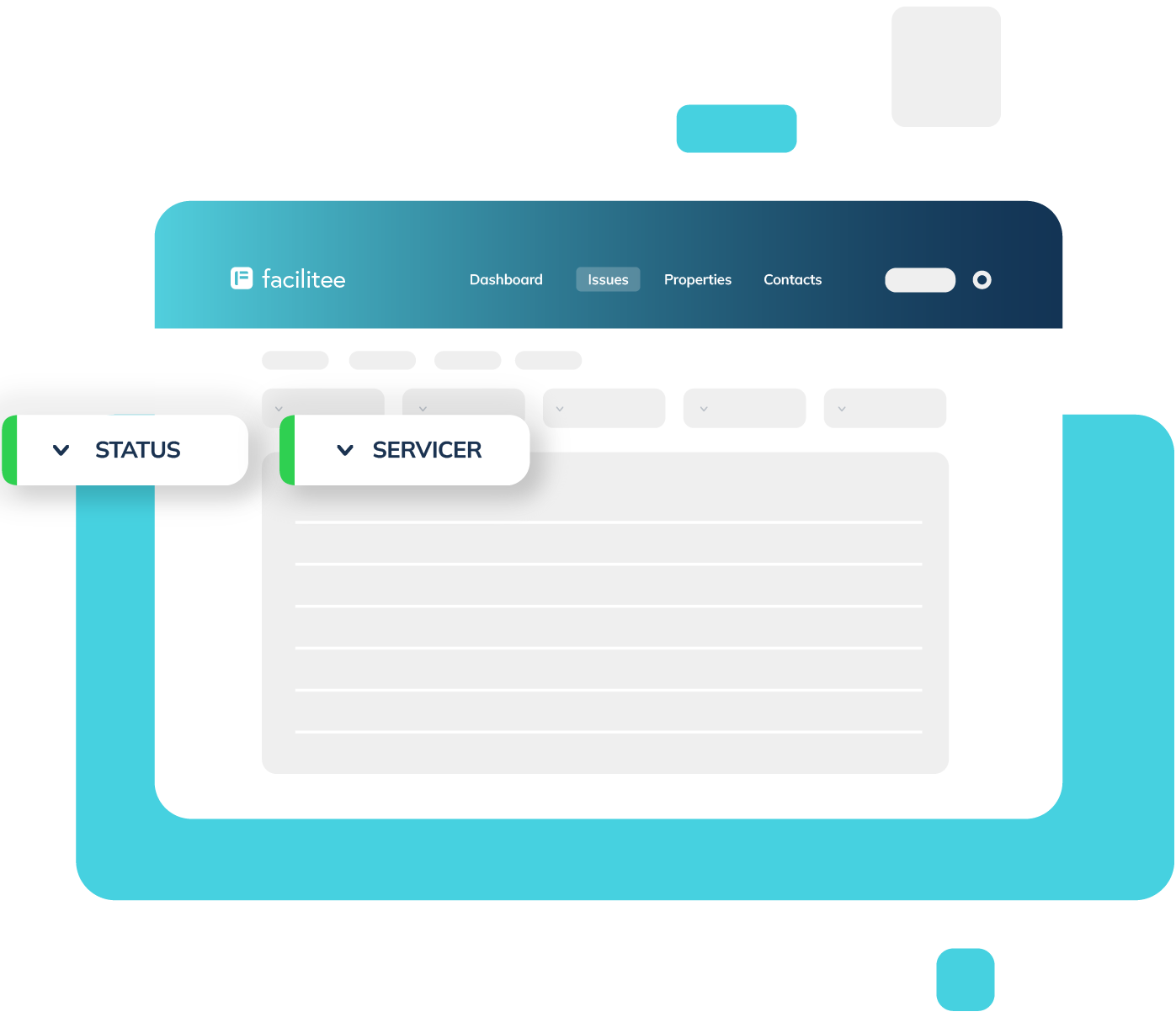 Facilitee-status and servicer